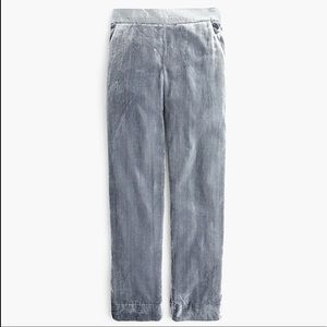J.Crew Gray Velvet Pull-On Pants NWT